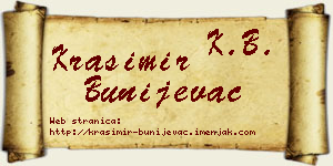 Krasimir Bunijevac vizit kartica